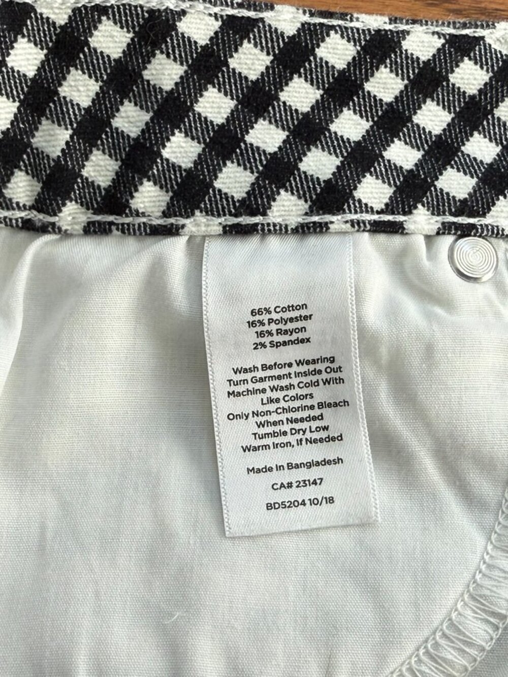 Talbots Petites Gingham Denim Skirt - Picture 2 of 6